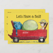 LASSEN Sie US EIN BALL-PARTY durch Slipperywindow Ankündigungspostkarte (Vorne/Hinten)