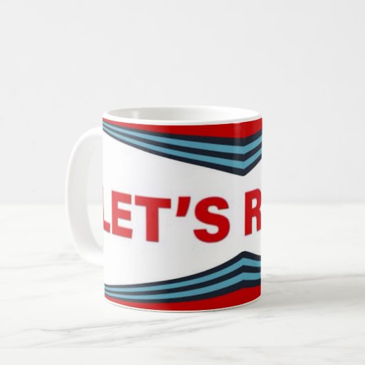 LASSEN SIE US-RENNEN-TASSE KAFFEETASSE (Vorderseite Links)