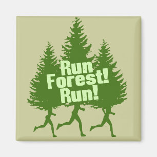 Lassen Sie Waldlauf laufen Magnet