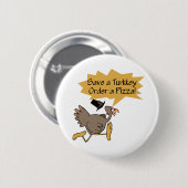 Lassen Sie wegdie türkei-Erntedank-Shirt laufen Button (Vorne & Hinten)