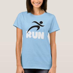 LASSEN Sie weißen Fitness-Betrieb laufen T-Shirt
