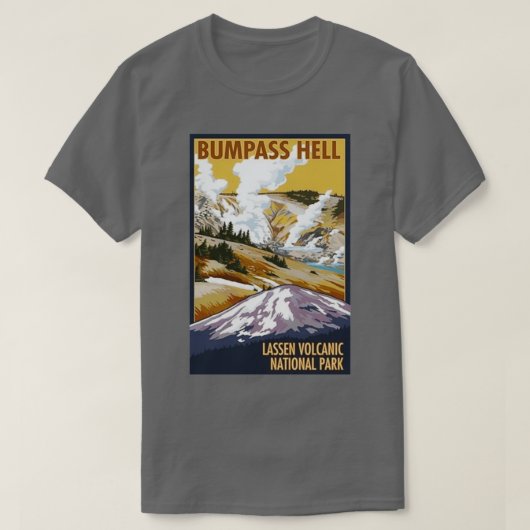 Lassen Volcanal National Park Bumpass Hell Travel T-Shirt (Design vorne)