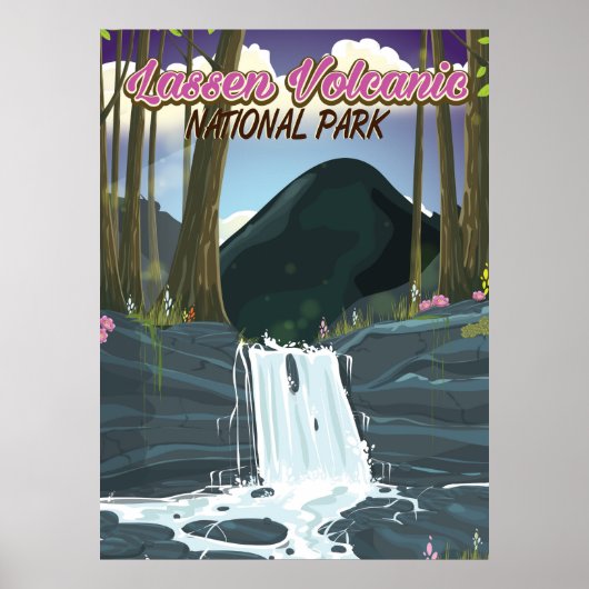 Lassen Volcanal National Park Reiseplakat Poster (Vorne)
