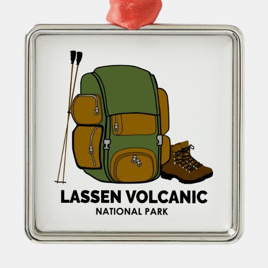 Lassen-Volcanal-Nationalpark-Rucksack Ornament Aus Metall (Vorne)