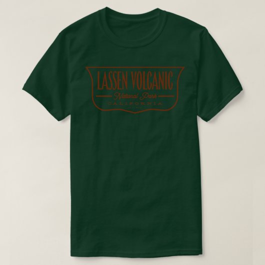 Lassen Volcanal-Nationalpark Shield Brown T-Shirt (Design vorne)