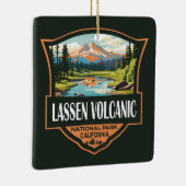 Lassen-Volcanic National Park Illustration Travel Keramikornament (Rechts)