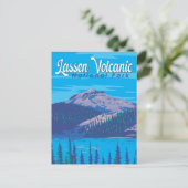 Lassen-Volcanic National Park Illustration Travel Postkarte (Stehend Vorderseite)