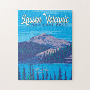 Lassen-Volcanic National Park Illustration Travel Puzzle