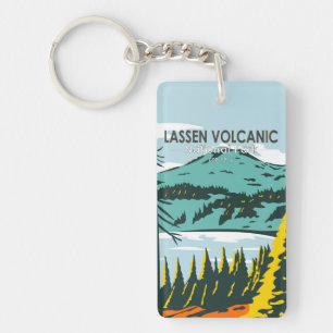 Lassen Volcanic National Park Kalifornien Vintage Schlüsselanhänger