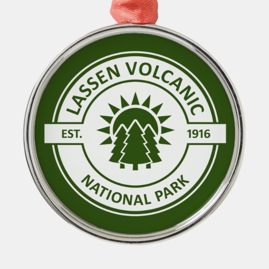 Lassen Volcanic National Park Sun Trees Ornament Aus Metall (Vorne)