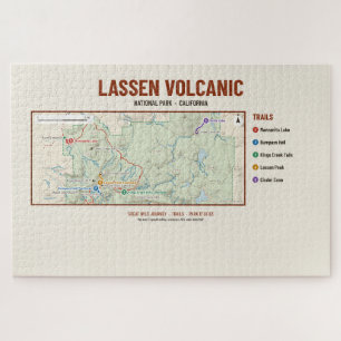 Lassen Volcanic National Park Wanderkarte Puzzle