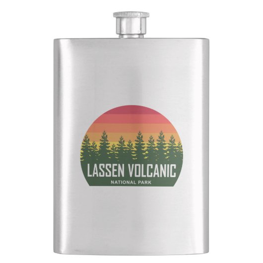 Lassen-Volcanic-Nationalpark Flachmann (Vorderseite)