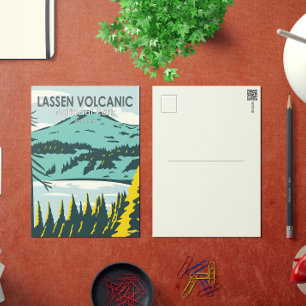 Lassen Volcanic Nationalpark Kalifornien Vintage Postkarte