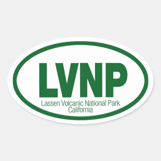 Lassen-Volcanic-Nationalpark Ovaler Aufkleber (Vorderseite)