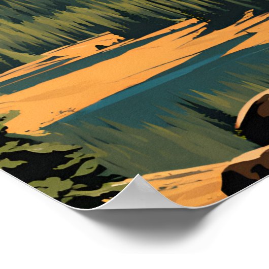 Lassen-Volcanic-Nationalpark Poster (Ecke)