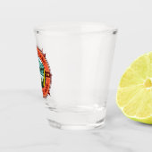 Lassen-Volcanic-Nationalpark Retro-Kompass-Emblem Schnapsglas (Rechts)