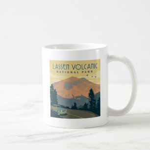 Lassen-Volcanic-Nationalpark Straßenfahrt Kaffeetasse