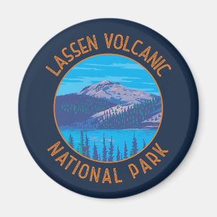 Lassen-Volcanischer Nationalpark Retro erschüttert Magnet