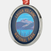 Lassen-Volcanischer Nationalpark Retro erschüttert Ornament Aus Metall (Links)