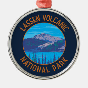 Lassen-Volcanischer Nationalpark Retro erschüttert Ornament Aus Metall