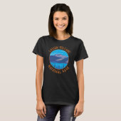Lassen-Volcanischer Nationalpark Retro erschüttert T-Shirt (Vorne ganz)