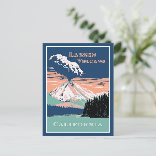 Lassen Volcano California Postkarte (Stehend Vorderseite)