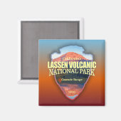 Lassen vulkanisch (Pfeilspitzen) Magnet (Vorderseite/Rückseite)