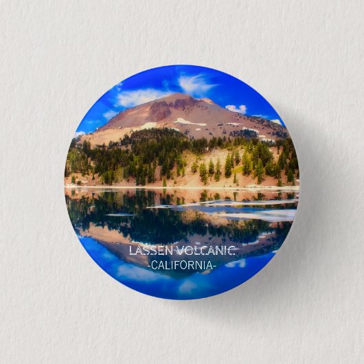 Lassen Vulkanischer Nationalpark California Button (Vorderseite)
