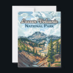 Lassen Vulkanischer Nationalpark California Card<br><div class="desc">Dampf steigt über Bumpass Hell in Lassen Volcanic National Park. Lassen Volcanic National Park, in Nordkalifornien, wurde 1916 gegründet und ist bekannt für seine unglaublichen geothermischen Eigenschaften und vulkanischen Landschaften. Zu den bedeutendsten Sehenswürdigkeiten zählen Lassen Peak, einer der größten Plug-Kuppelvulkane der Welt, und Bumpass Hell, ein geothermisches Gebiet mit sprudelnden...</div>