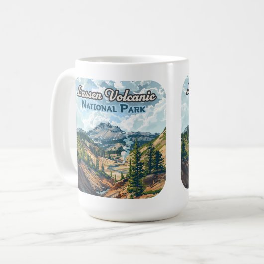 Lassen Vulkanischer Nationalpark California Kaffeetasse (Vorderseite Links)
