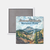 Lassen Vulkanischer Nationalpark California Magnet (Vorderseite/Rückseite)