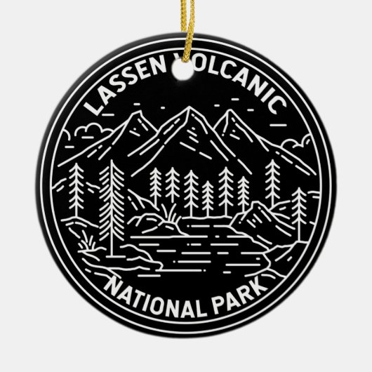 Lassen Vulkanischer Nationalpark California Monoli Keramik Ornament (Vorne)