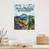Lassen Vulkanischer Nationalpark California Poster (Küche)