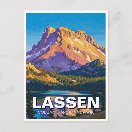 Lassen Vulkanischer Nationalpark California Postkarte (Vorderseite)