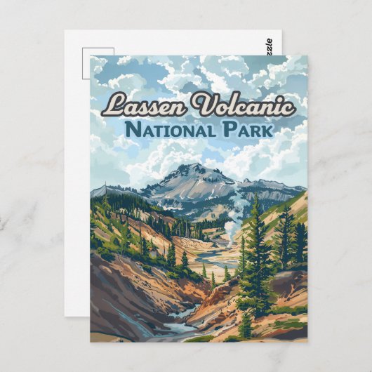 Lassen Vulkanischer Nationalpark California Postkarte (Vorne/Hinten)