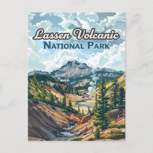 Lassen Vulkanischer Nationalpark California Postkarte (Vorderseite)