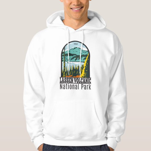 Lassen Vulkanischer Nationalpark California Vintag Hoodie (Vorderseite)