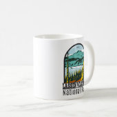 Lassen Vulkanischer Nationalpark California Vintag Kaffeetasse (VorderseiteRechts)