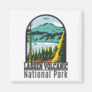Lassen Vulkanischer Nationalpark California Vintag Magnet