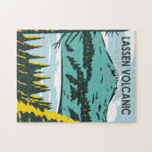 Lassen Vulkanischer Nationalpark California Vintag Puzzle (Horizontal)