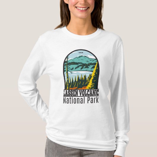 Lassen Vulkanischer Nationalpark California Vintag T-Shirt (Vorderseite)
