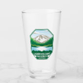 Lassen-Vulkanischer Nationalpark Minimal Retro Emb Glas (Vorderseite)