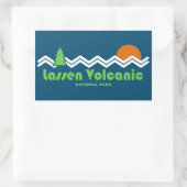 Lassen Vulkanischer Nationalpark Retro Rechteckiger Aufkleber (Tasche)