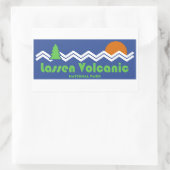 Lassen Vulkanischer Nationalpark Retro Rechteckiger Aufkleber (Tasche)