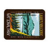 Lassen Vulkanischer Nationalpark Vintag erschütter Magnet (Horizontal)