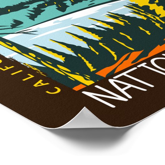 Lassen Vulkanischer Nationalpark Vintag erschütter Poster (Ecke)