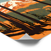 Lassen Vulkanischer Nationalpark Vintag Poster (Ecke)