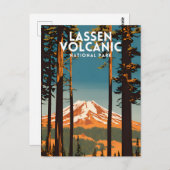 Lassen Vulkanischer Nationalpark Vintag Postkarte (Vorne/Hinten)
