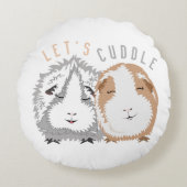 Lassend Cuddle Guinea Pig Rundes Kissen (Vorderseite)