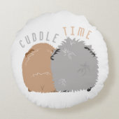 Lassend Cuddle Guinea Pig Rundes Kissen (Rückseite)